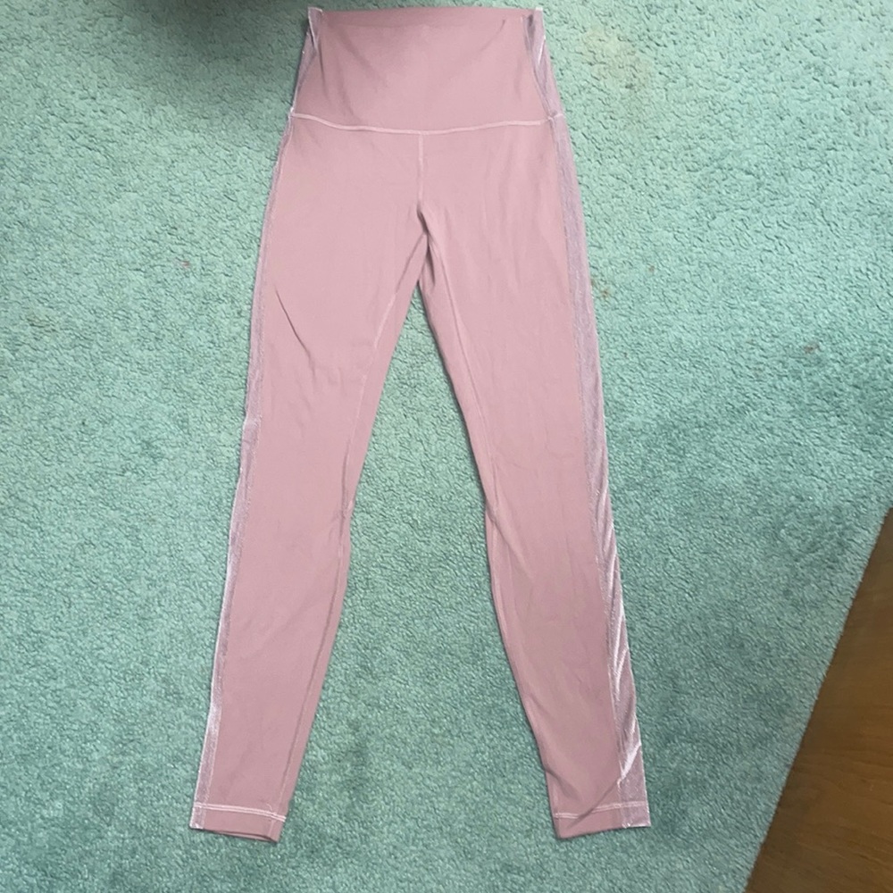 Lululemon leggings with velvet strip size 6